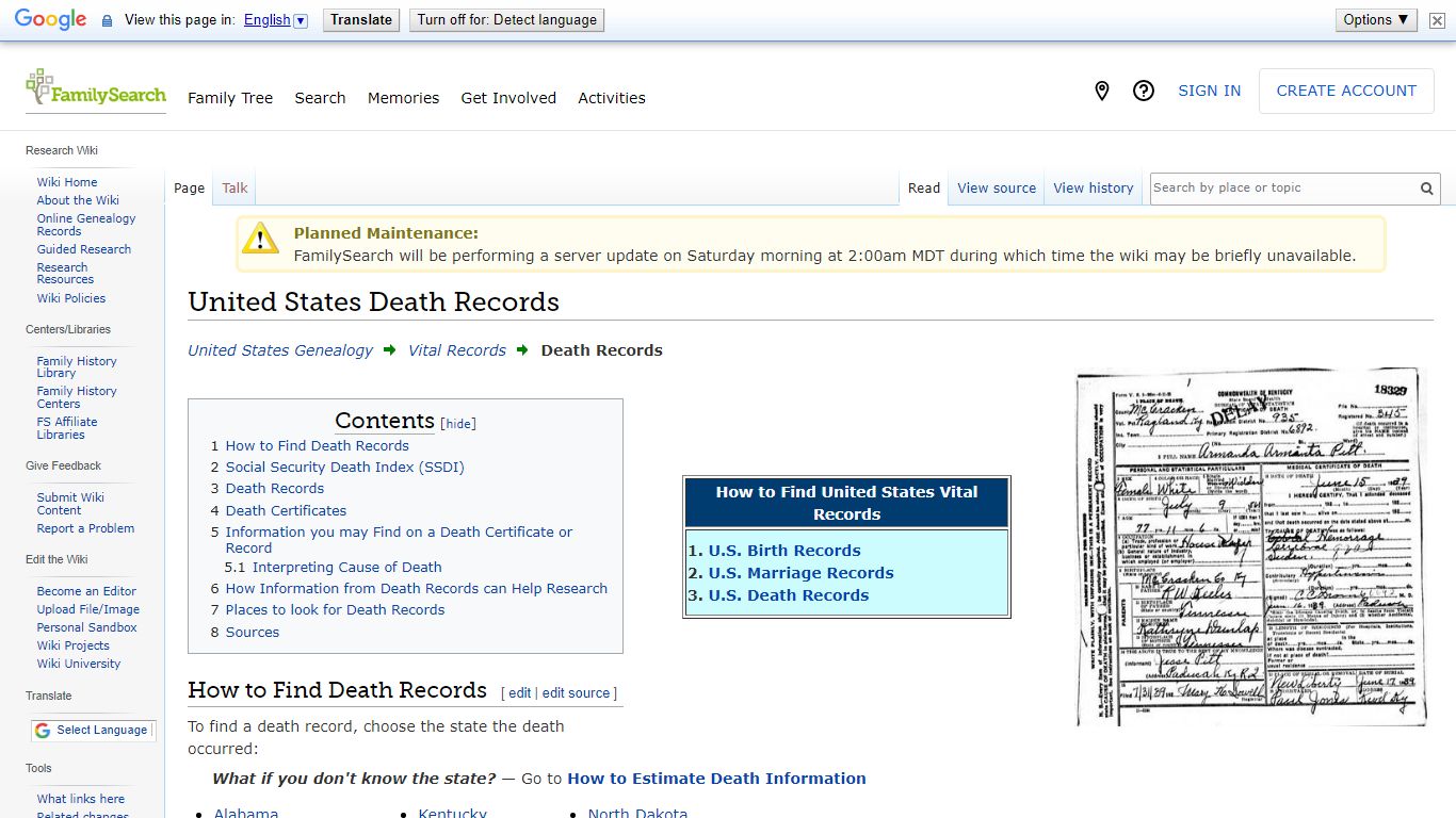 United States Death Records • FamilySearch